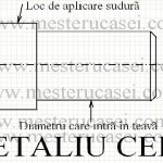 Sudura cep latura mare sus