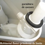 Robinetul flotor-prinderea de bazin