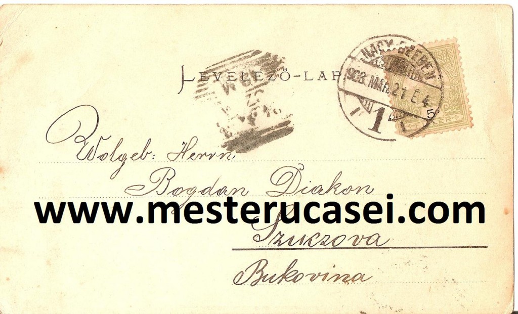 1903_Hermanstadt, Grosser Ring rev_ 1903_Hermanstadt, Grosser Ring rev_